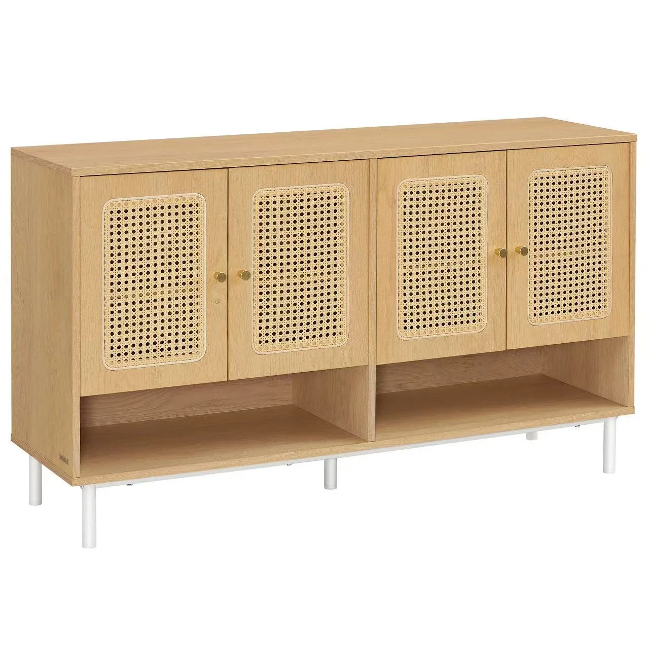 Fine Crafted VASAGLE VASAGLE Natural Rattan 3-Tier Shoe Cabinet Excellent