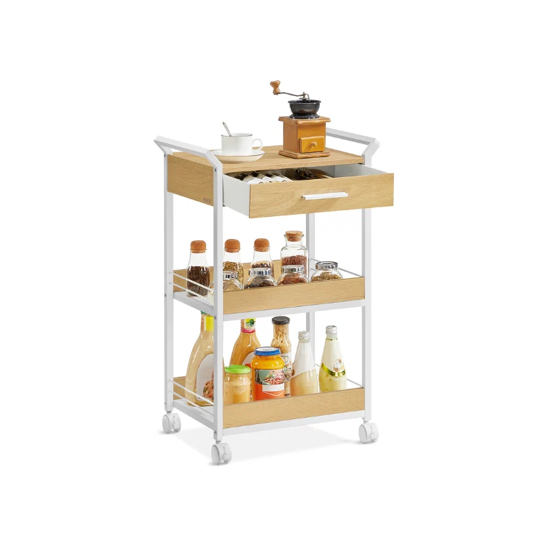 Superior VASAGLE Rolling Utility Cart with Table Top and Handles Trusted