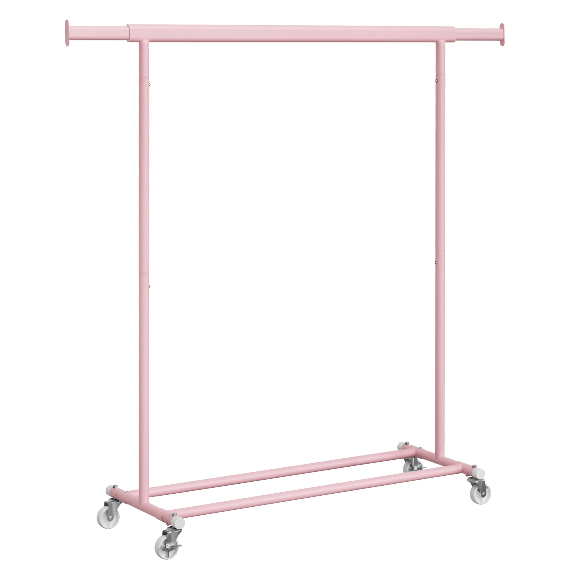 Certified SONGMICS SONGMICS Clothes Rack with Wheels Heavy-Duty Clothing Rack for Hanging Clothes Portable Garment Rack with Extendable Hanging Rail 220 lb Load Capacity Environmentally Friendly
