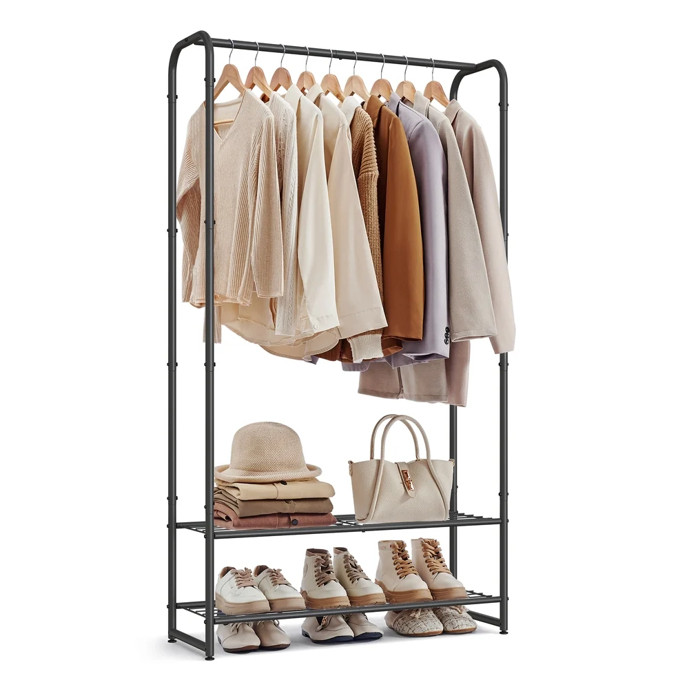 Stylish SONGMICS 28.7 Inch Large Portable Closet with Shelves Black Top-Quality