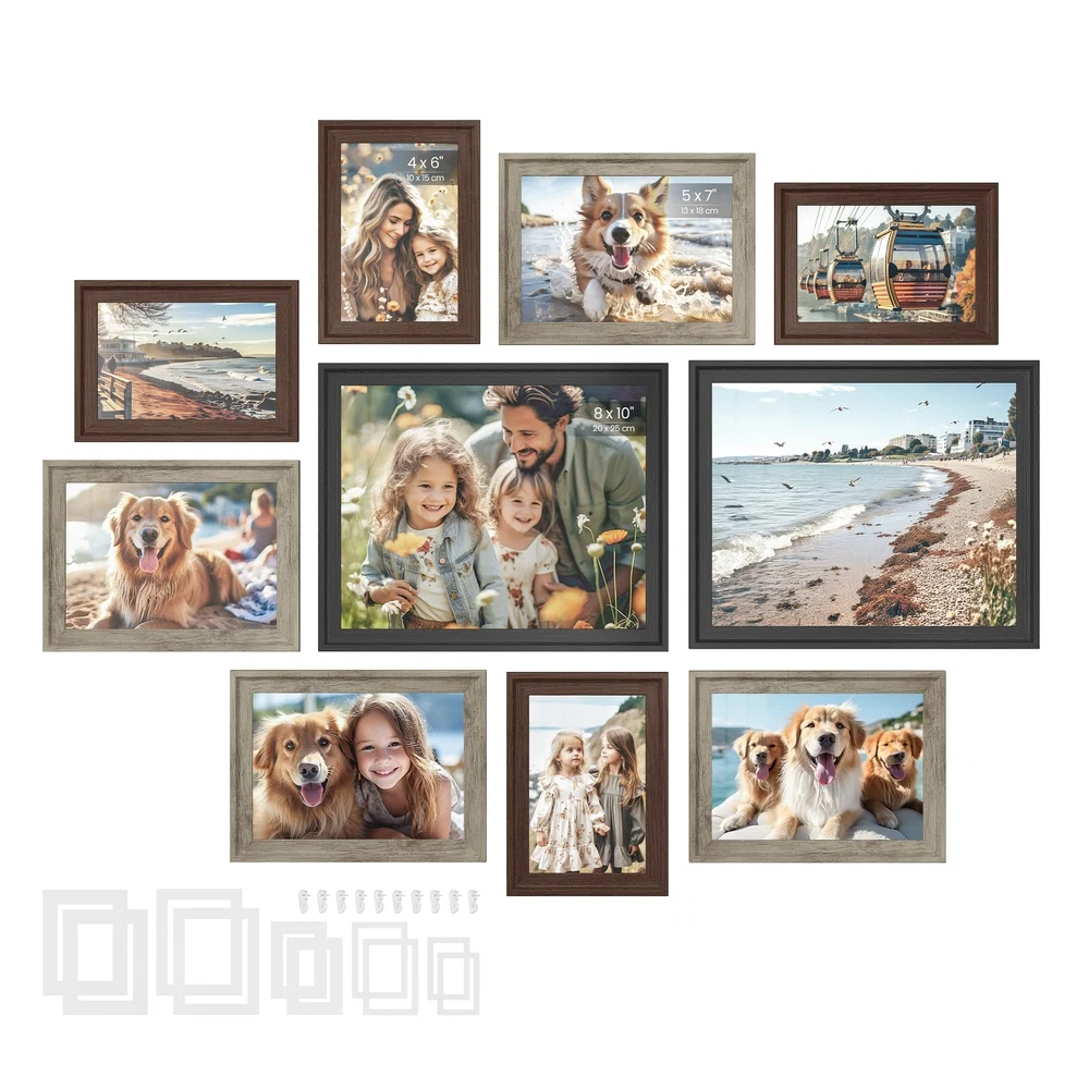 Fine Crafted SONGMICS SONGMICS Picture Frames with 16 Mats Set of 10 Collage Photo Frames Functional