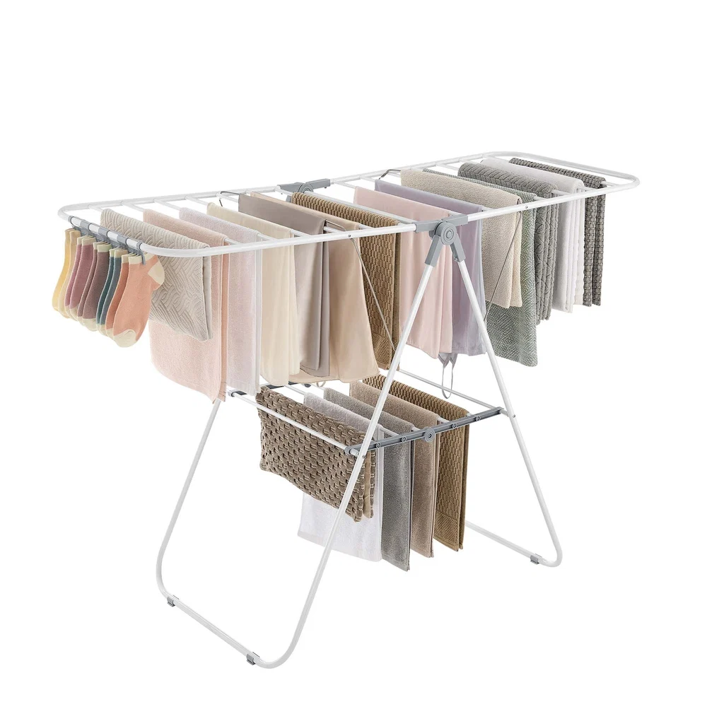 Secure SONGMICS Clothes Drying Rack with Sock Clips Outstanding