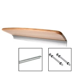 Relaxed 8 quot d x 24 quot w Convex Beech Shelf Soft