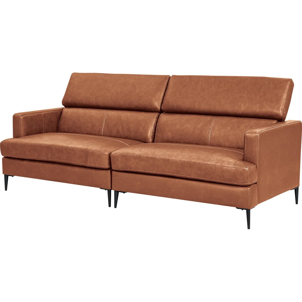 Fast WIDE 3P SOFA SATHERLA LEATHER-C2 BR Proven