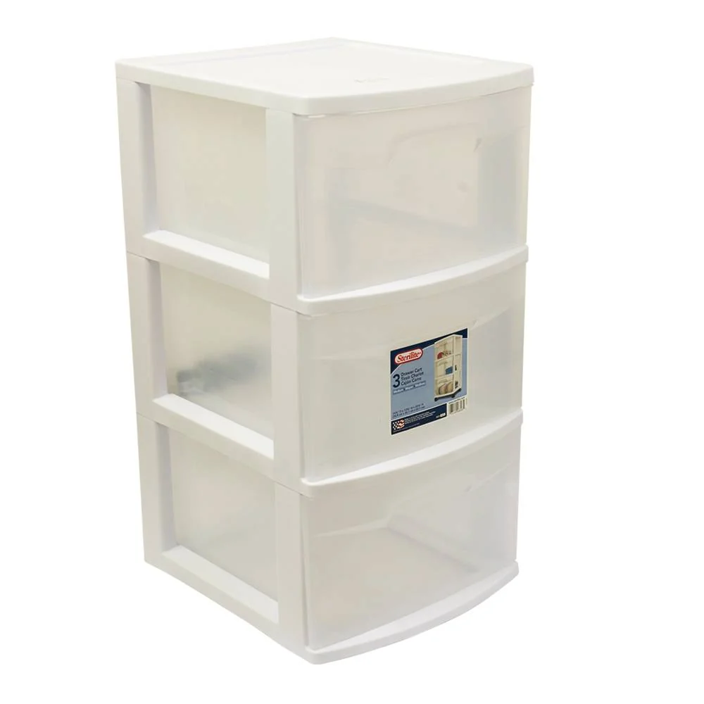 Refined 3 DRAWER CART WHITE High-Quality