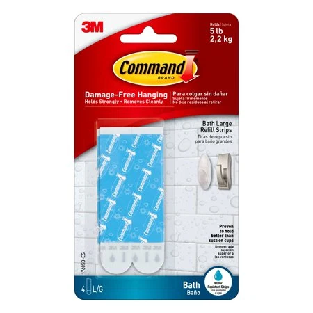 Eco-Friendly COMMAND BATH REFILL 4PK 1-3 4 quot High-Performance