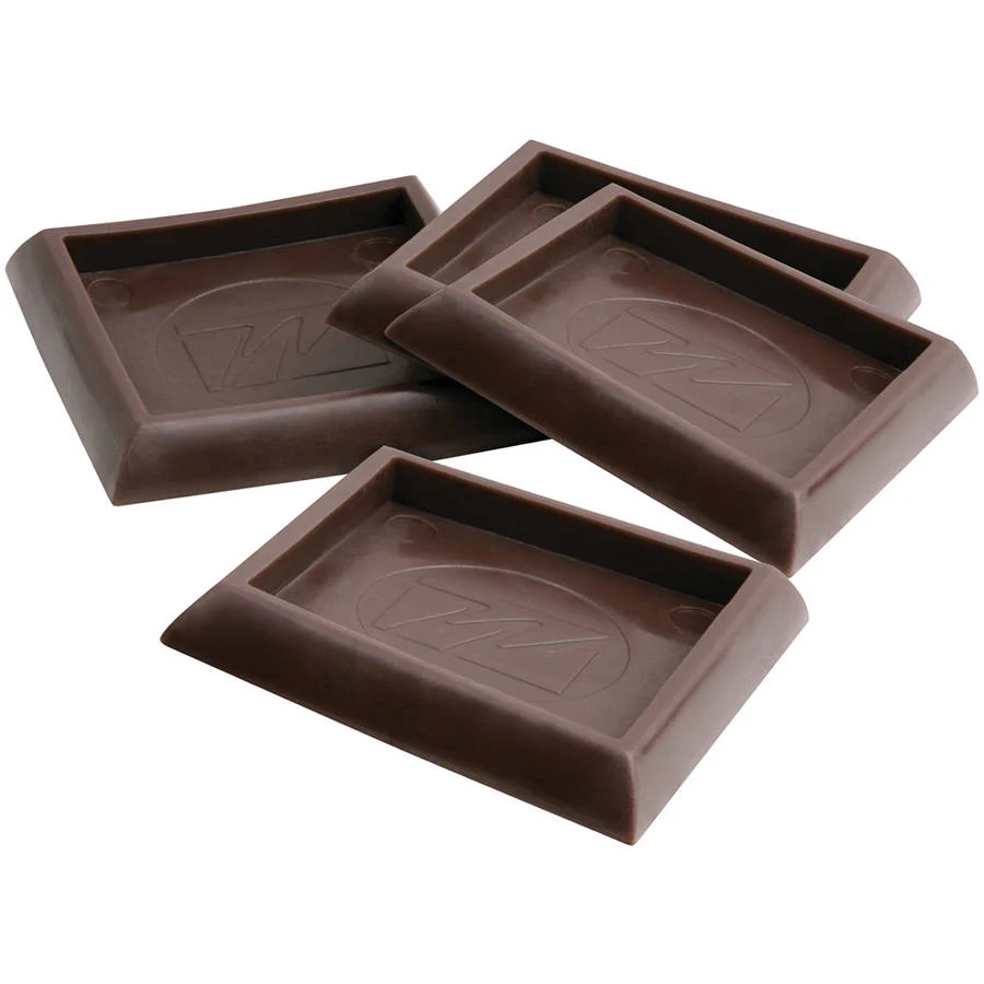 Sustainable CASTER CUP 1-3 4 SQ WALNUT 4PK Carefully Designed