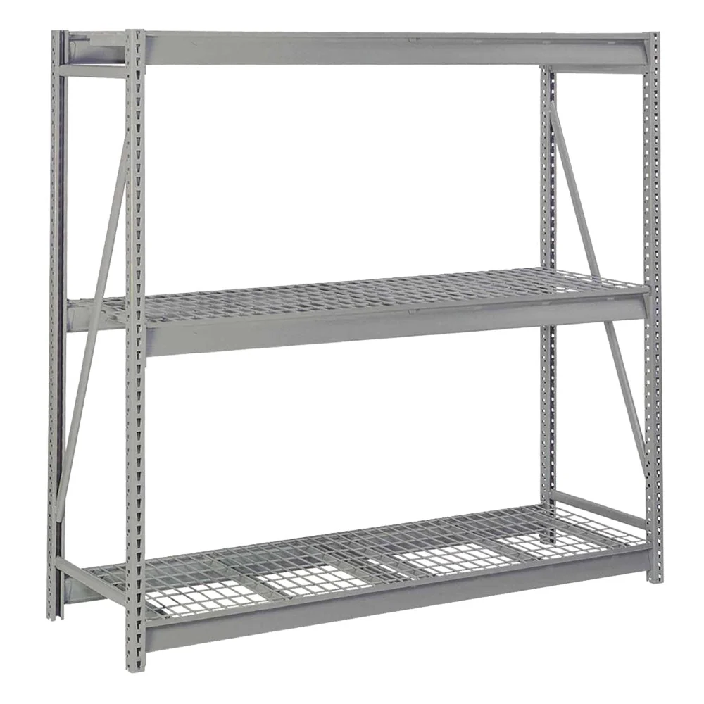 Smart 72 quot w x 84 quot h Bulk Storage Racks with Wire Decking Reusable