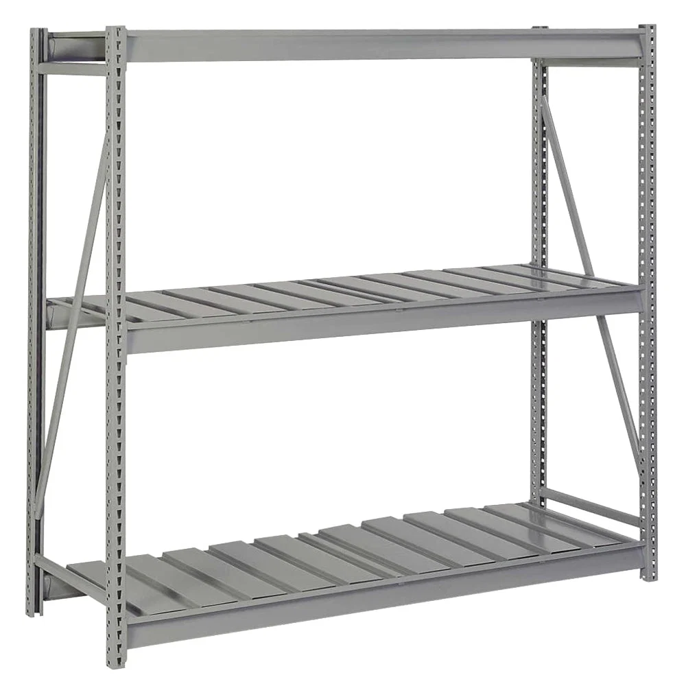 Green 72 quot w x 84 quot h Bulk Storage Racks with Ribbed Decking Detailed