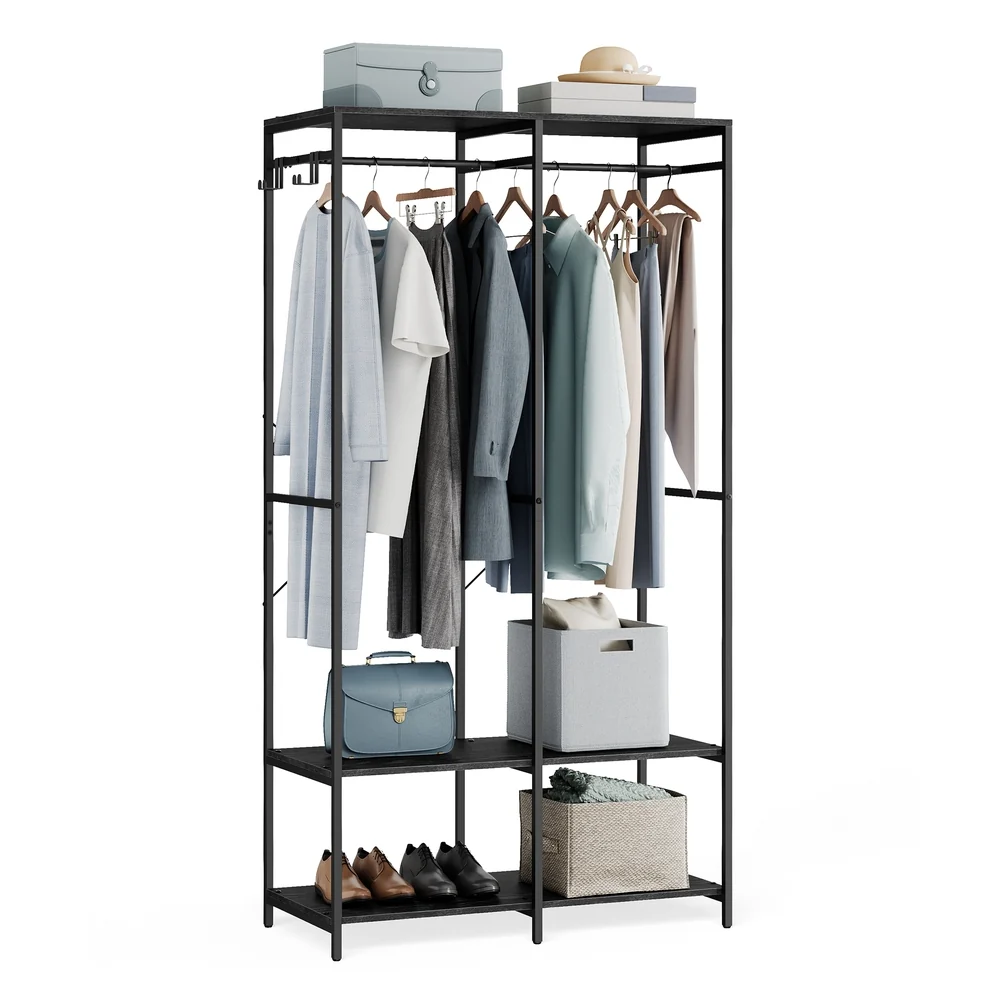 Organic SONGMICS Clothes Rack with Hanging Rods Healthy