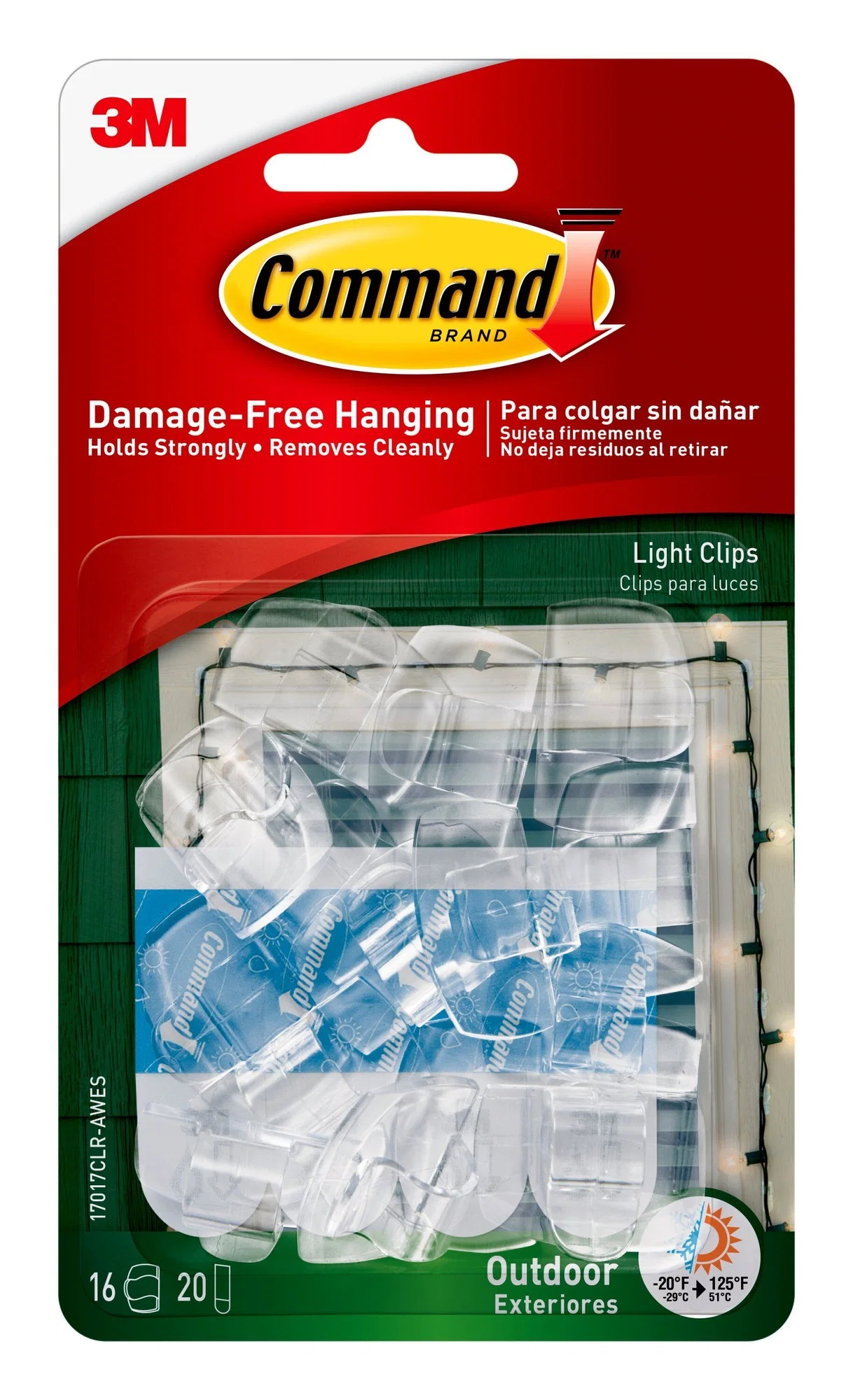 Expertly Made COMMAND OUTDOOR LIGHT CLIPS 16CT High-Quality