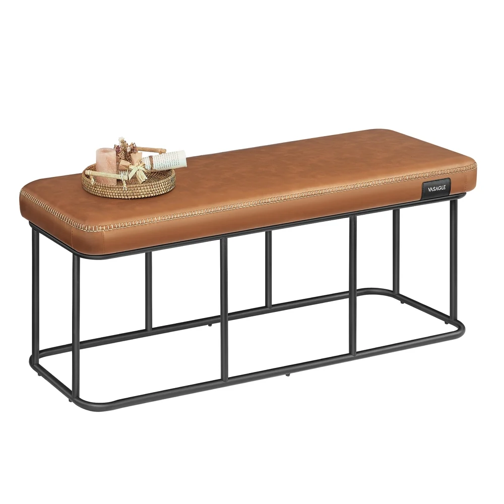 Authentic VASAGLE EKHO Collection – Ottoman Bench Synthetic Leather Professional