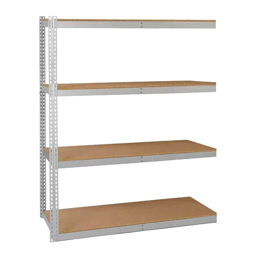 Soft Lyon 24 quot d 4-Shelf Heavy-Duty Boltless Shelving Add-On Units – Gray Practical