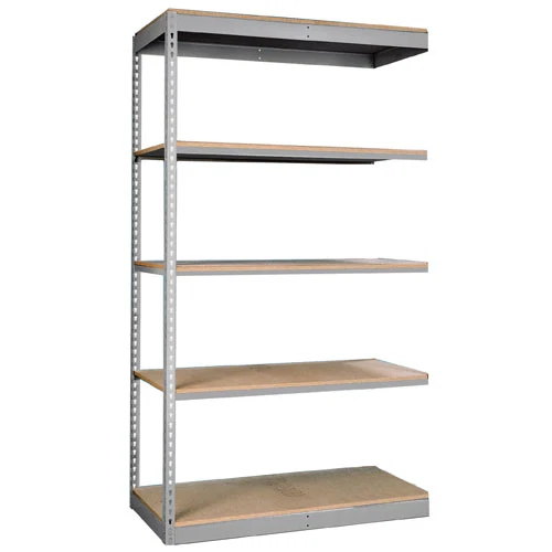 Safe Lyon 18 quot d 5-Shelf Light-Duty Boltless Shelving Add-On Units – Gray Breathable