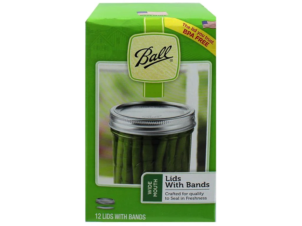Quality MASON JAR LIDS W BANDS 12PK WIDE Durable