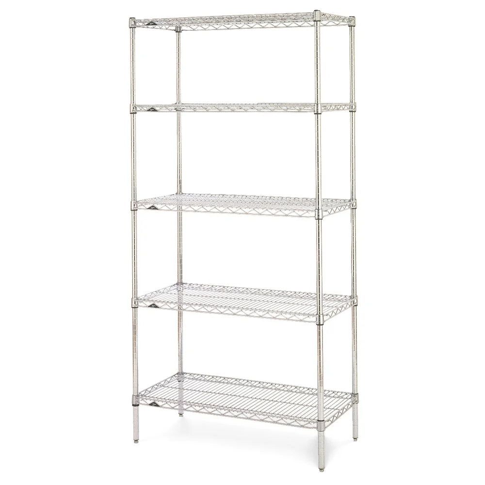 Durable 18 quot d x 74 quot h – Metro Super Erecta Stainless Steel 5-Shelf Starter Units Healthy