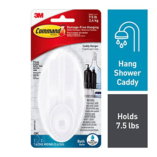 Trusted COMMAND WHITE BATH CADDY HANGER 1 PK Original