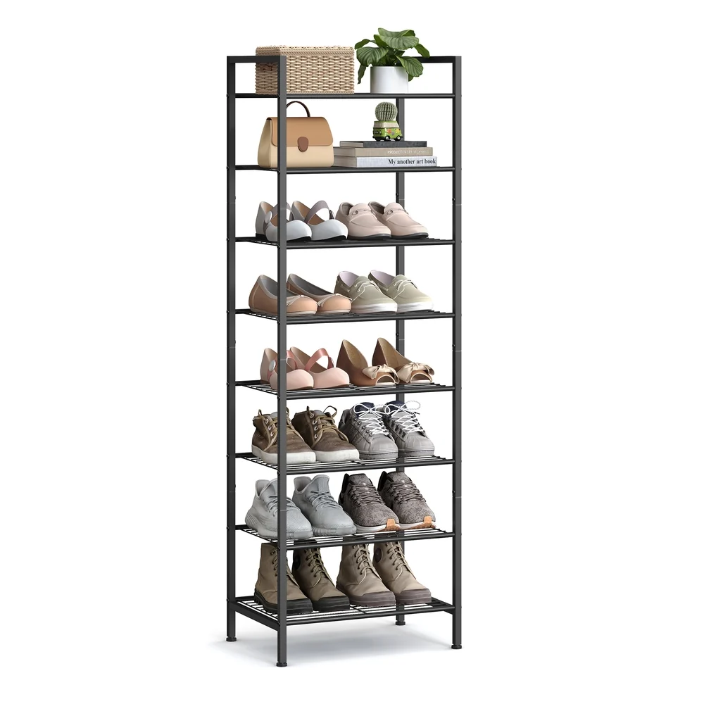 Stylish SONGMICS 8-Tier Stackable Shoe Rack Smart