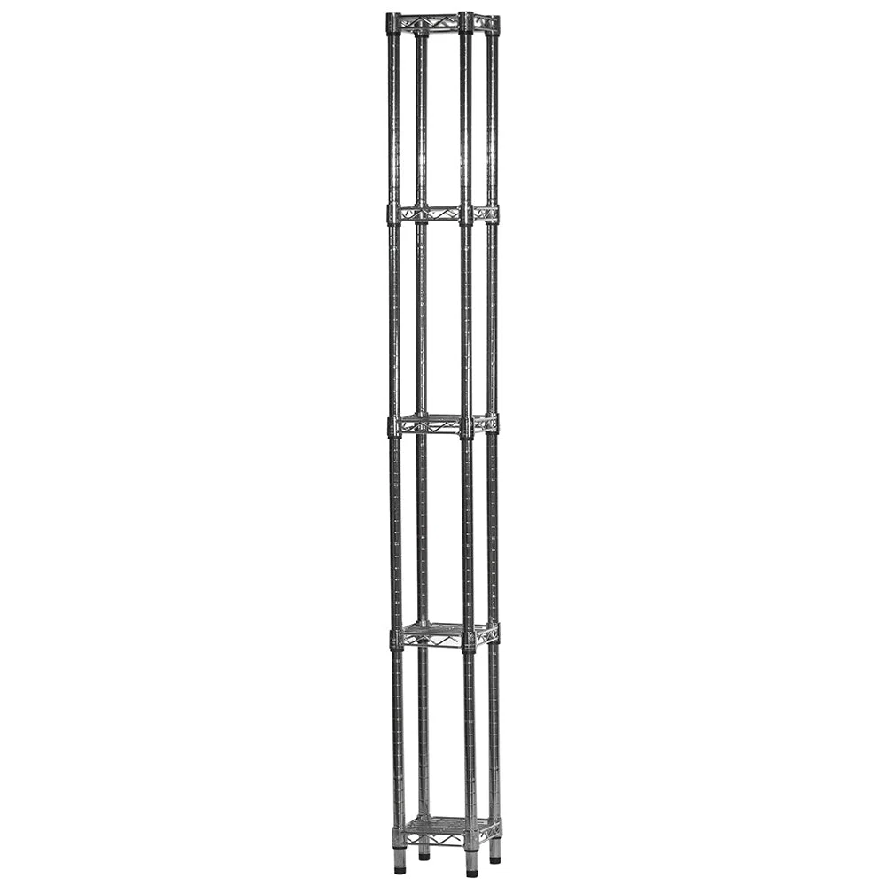 Trusted 8 quot d x 8 quot w Chrome Wire Shelving w 5 Shelves User-Friendly