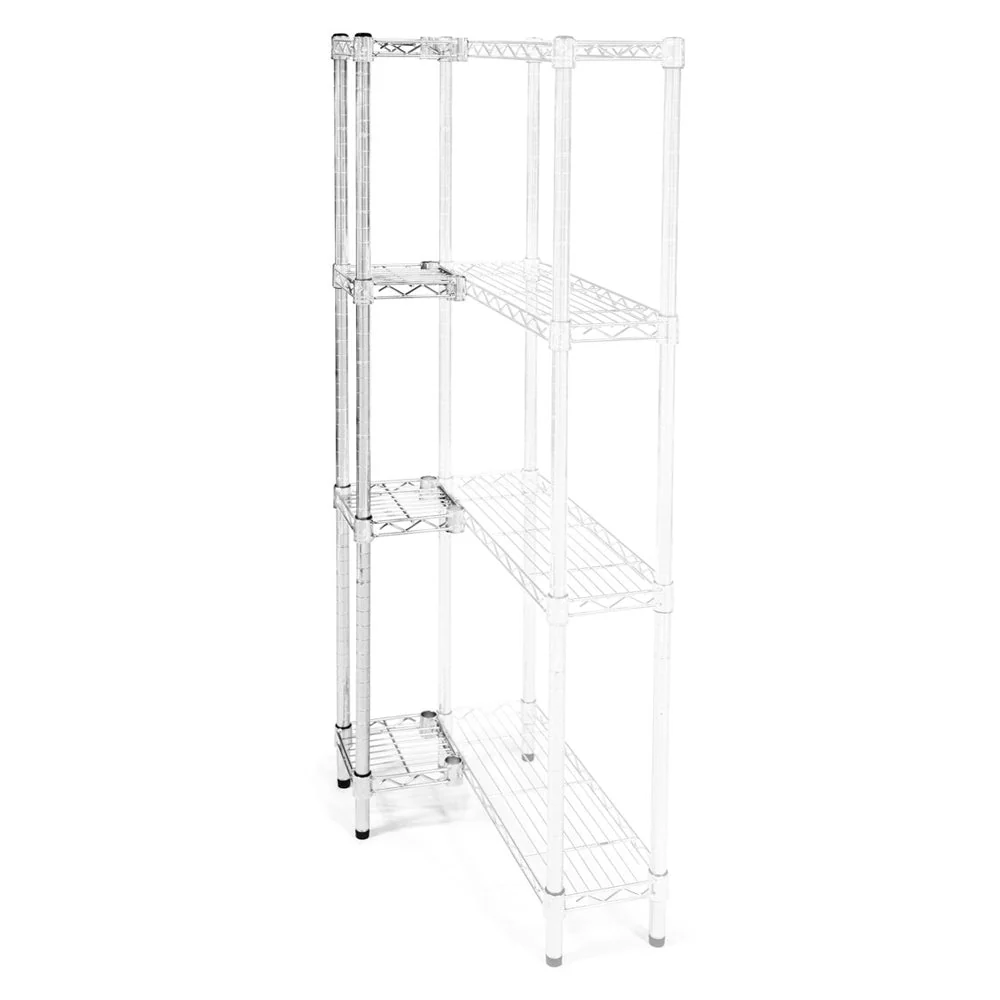 Enhanced 8 quot d x 8 quot w Wire Shelving Add-On Units w 4 Shelves Sophisticated