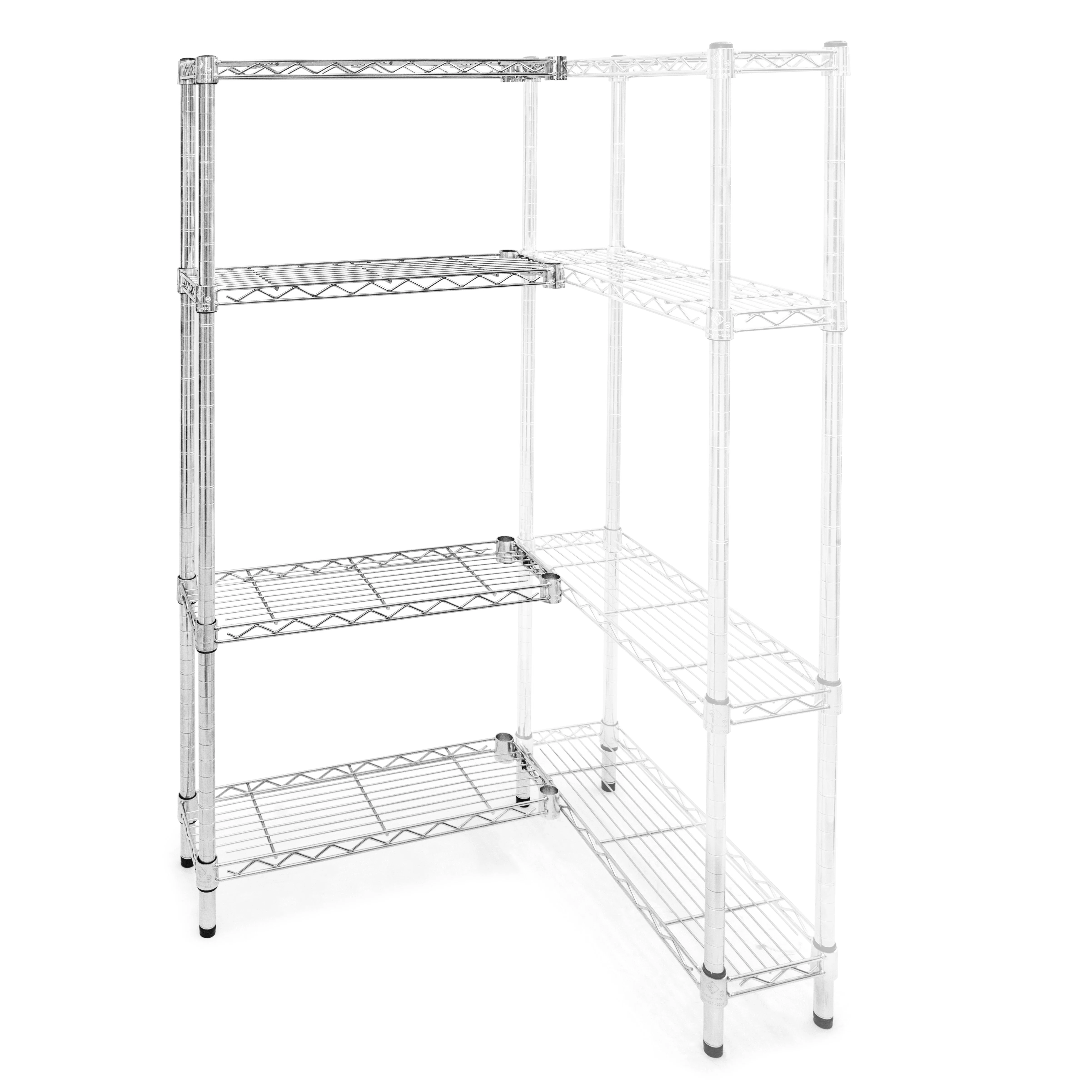 Exclusive 8 quot d x 24 quot w Wire Shelving Add-On Units w 4 Shelves Trusted