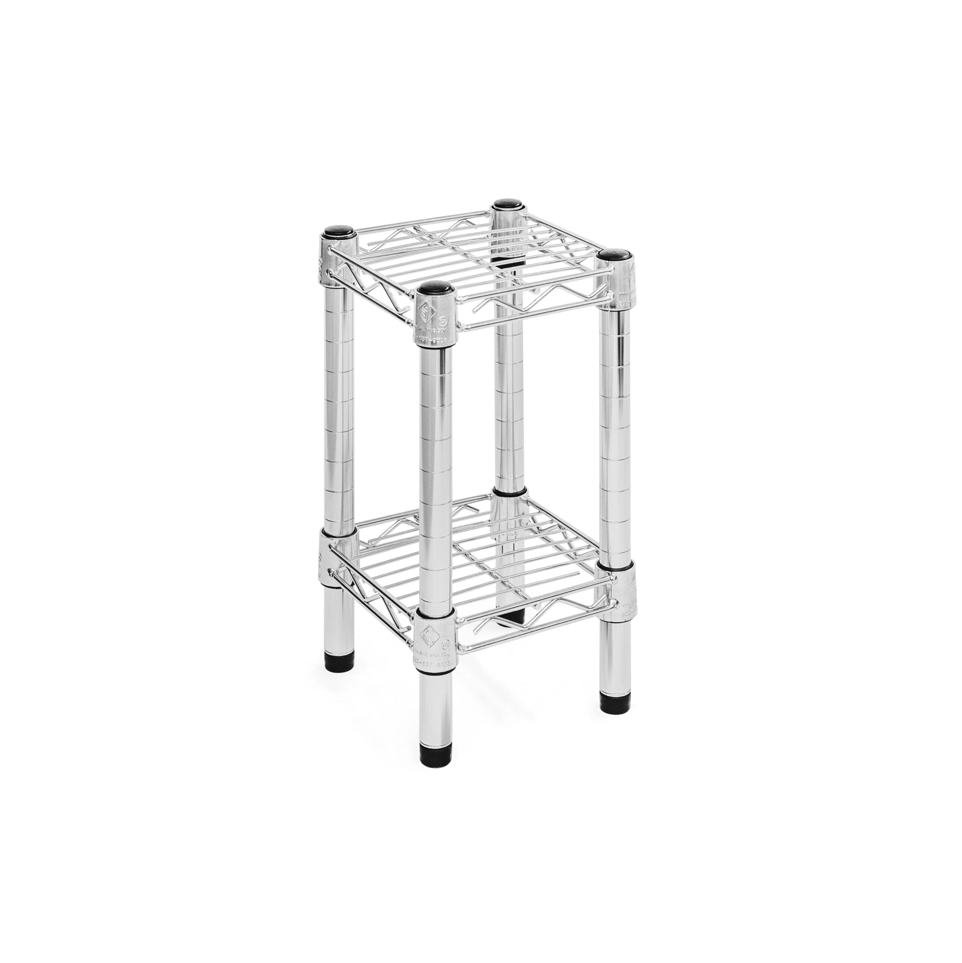 Clean 8 quot d x 14 quot h Chrome Wire Shelving w 2 Shelves Relaxed