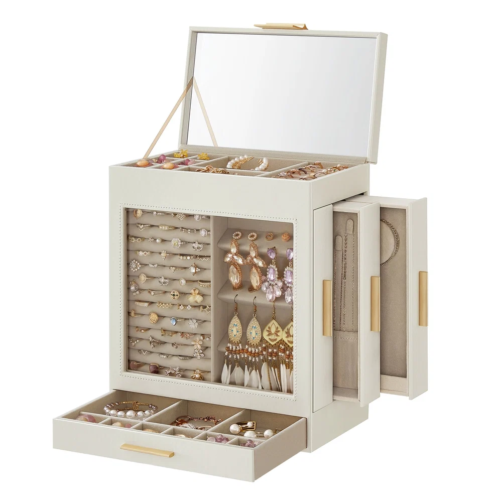 Sophisticated SONGMICS Jewelry Box with Glass Window User-Friendly