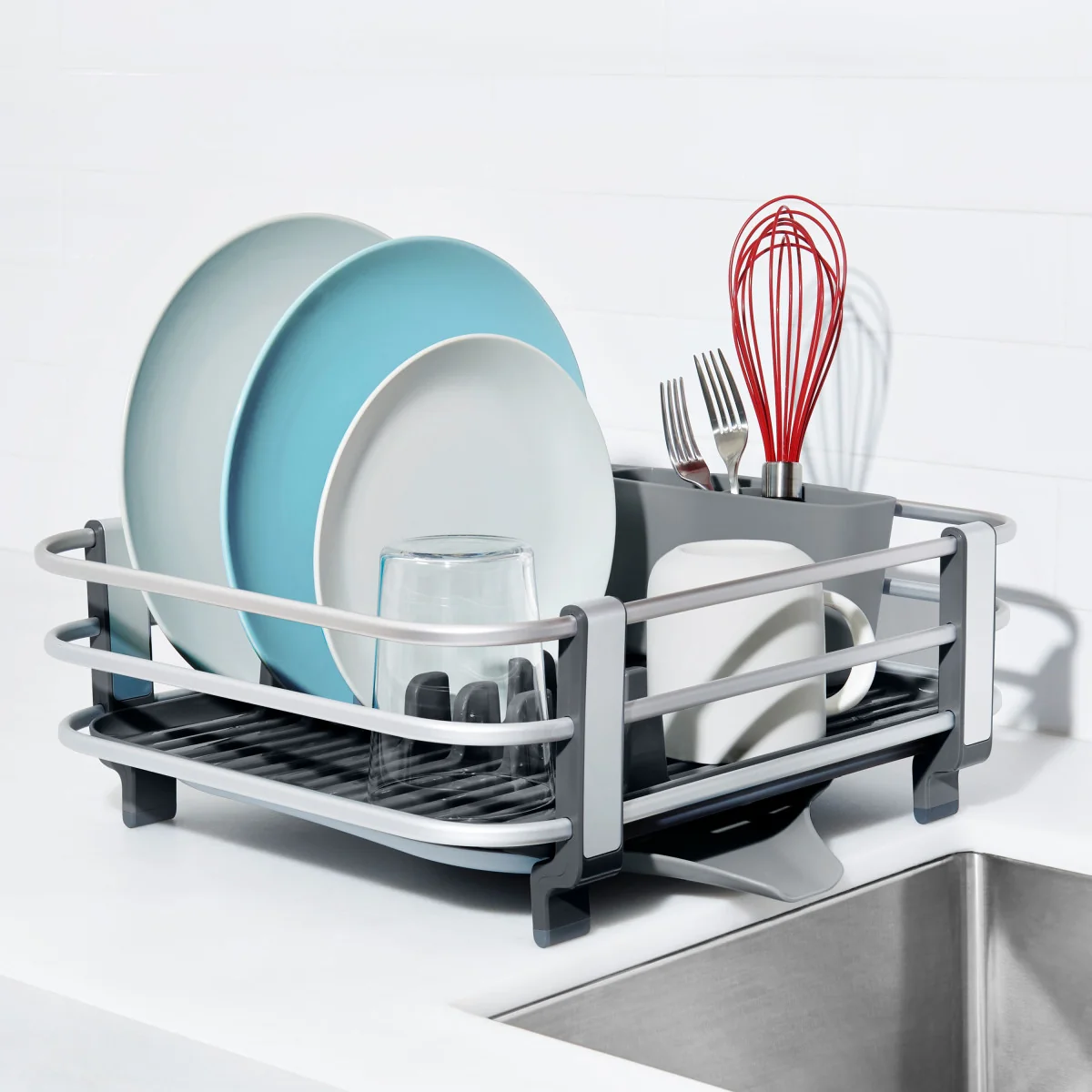 High-End OXO ALUMINUM FRAME DISH RACK Healthy