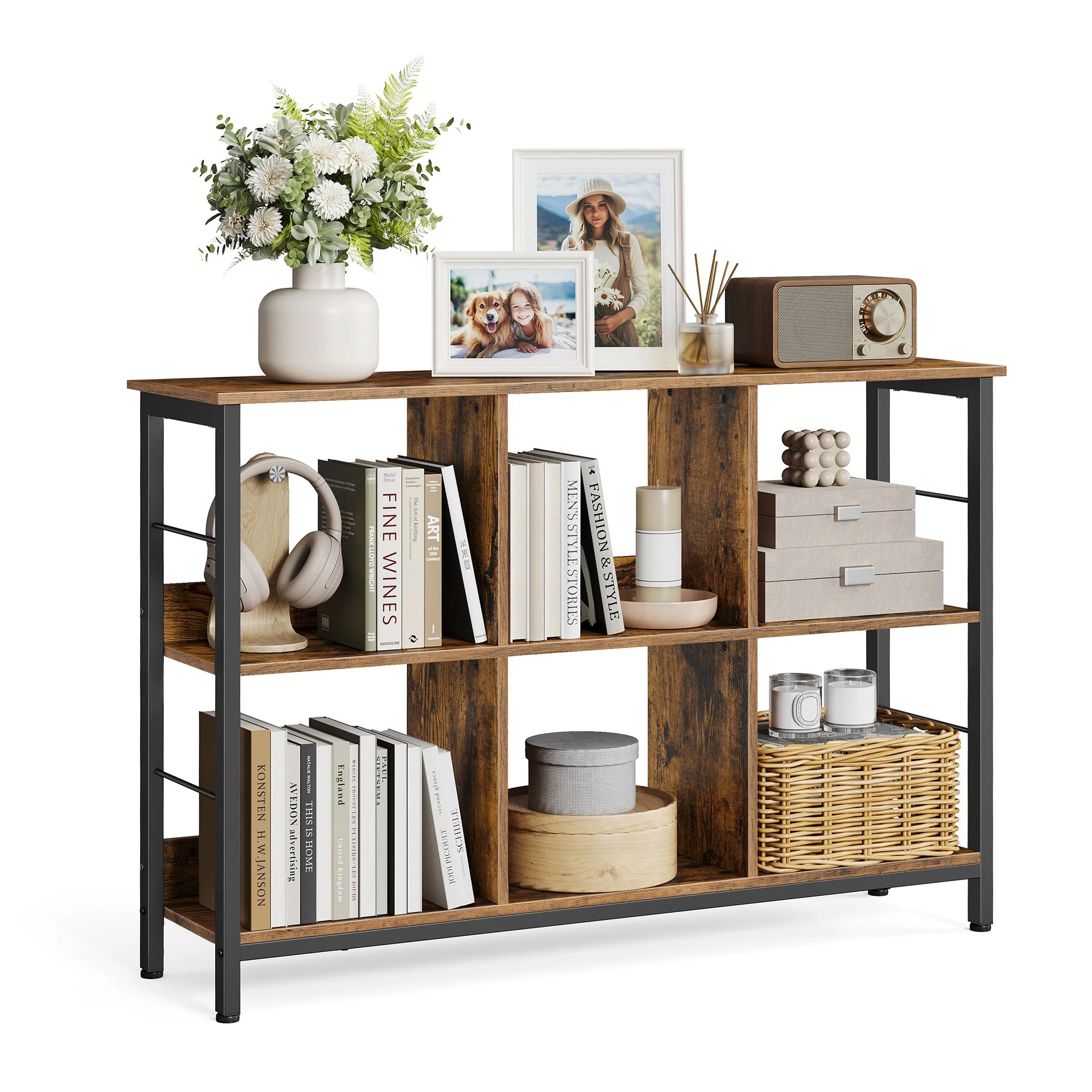 First-Class VASAGLE Bookshelf with multiple storage cubes Exceptional