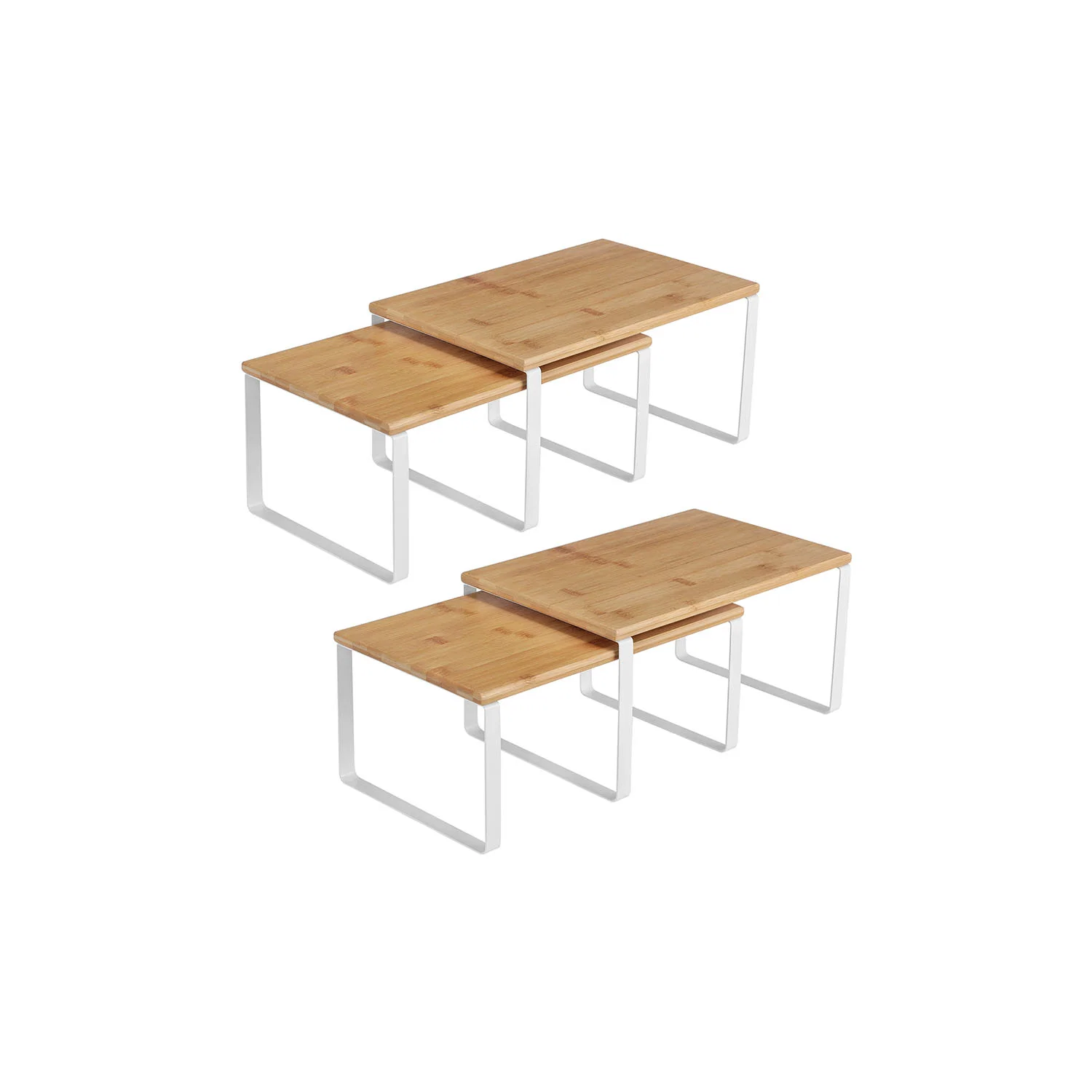 Verified SONGMICS Set of 4 Cabinet Organizer Shelf Healthy