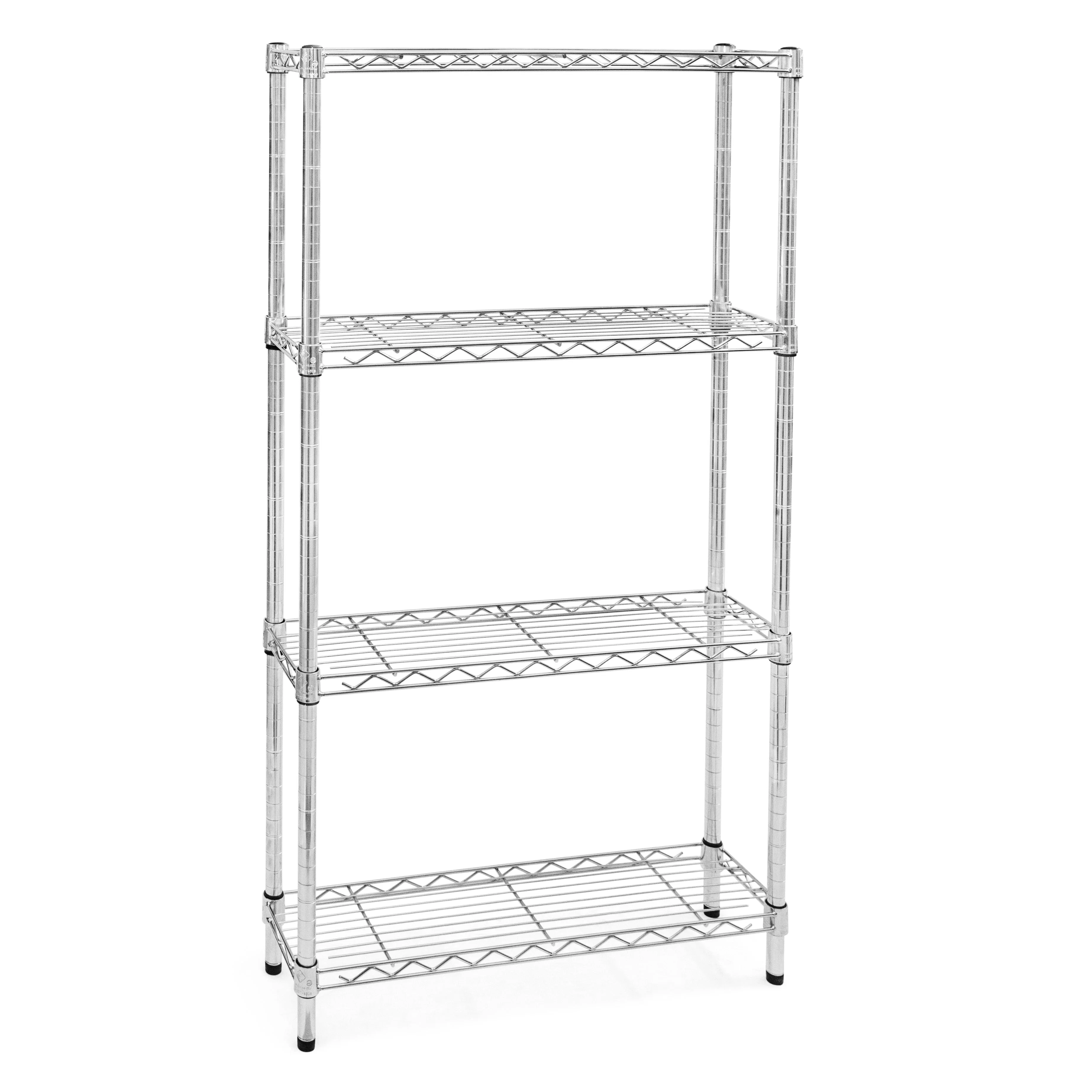 High-Grade 8 quot d x 30 quot w Chrome Wire Shelving w 4 Shelves Certified
