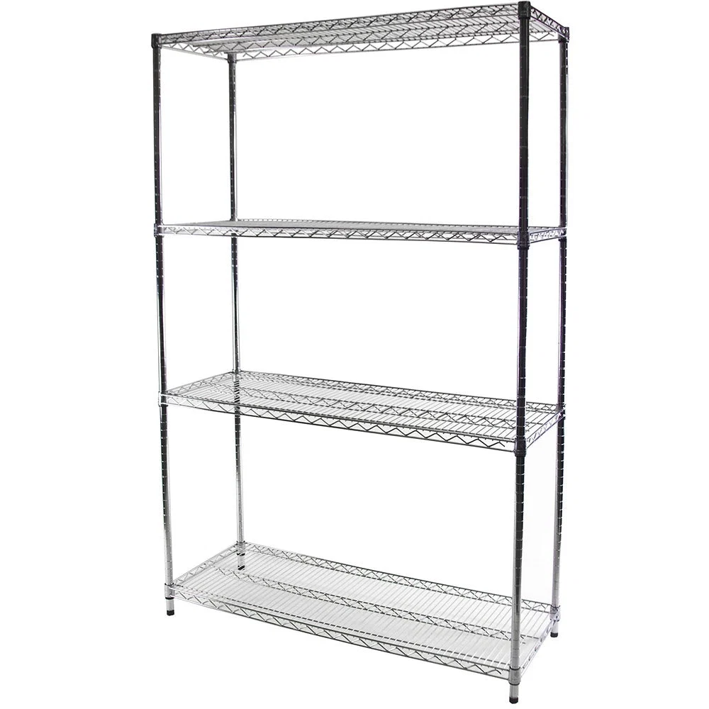 Verified 18 quot d x 48 quot w Chrome Wire Shelving w 4 Shelves Superior