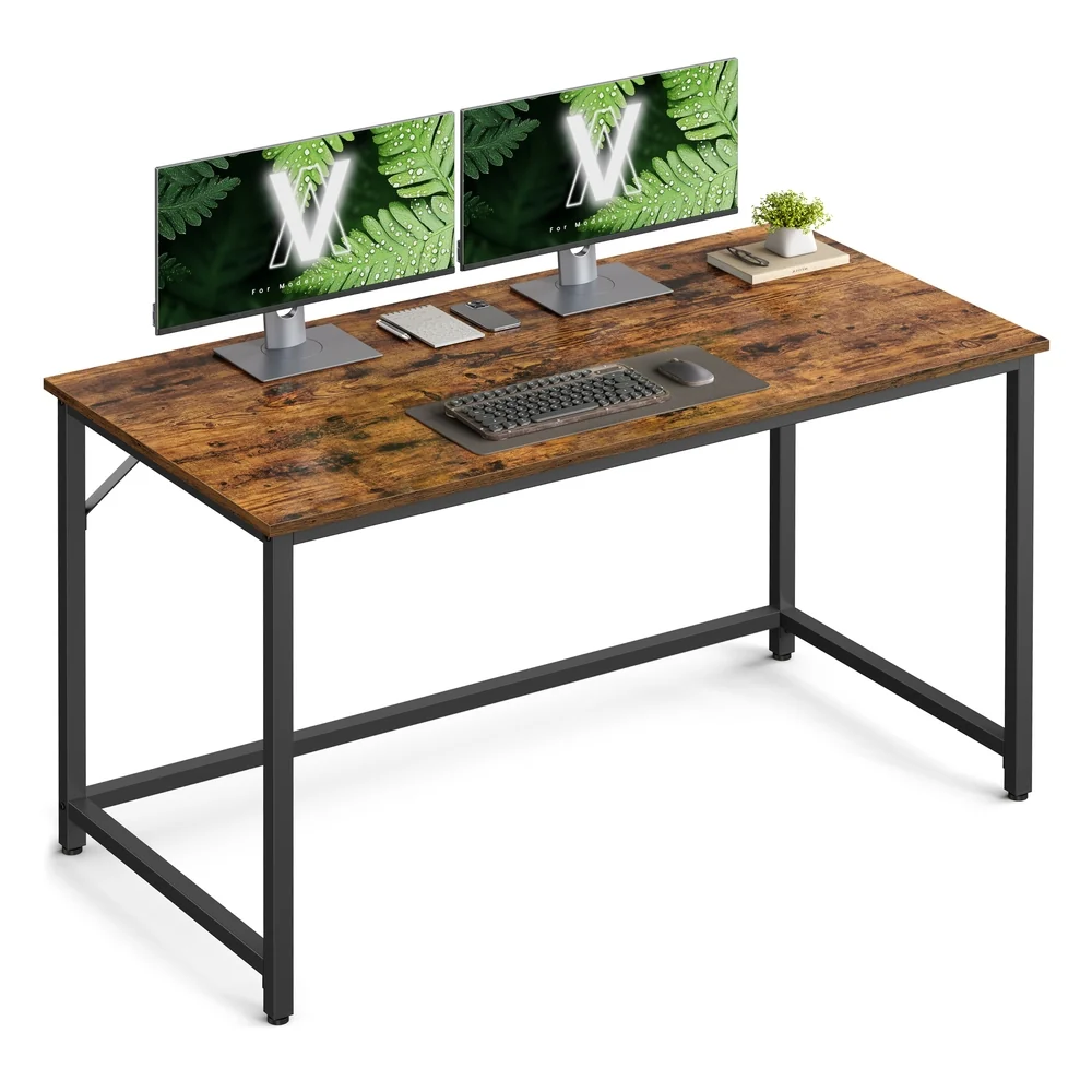 Secure VASAGLE Industrial Writing Computer Desk with Metal Frame Fine