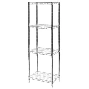 Authentic 12 quot d x 18 quot w Chrome Wire Shelving w 4 Shelves Expertly Made