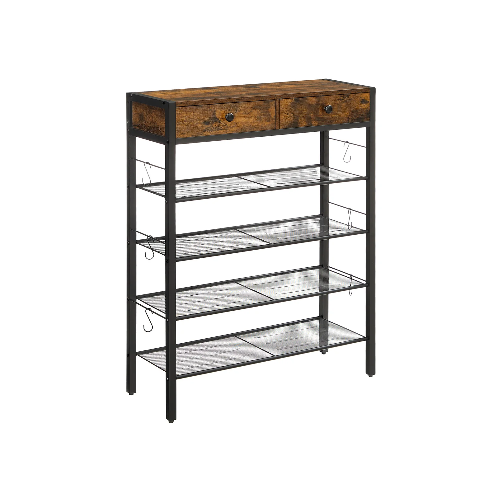 Flexible VASAGLE Shoe Rack Organizer with 2 Drawers and 4 Shelves Enhanced