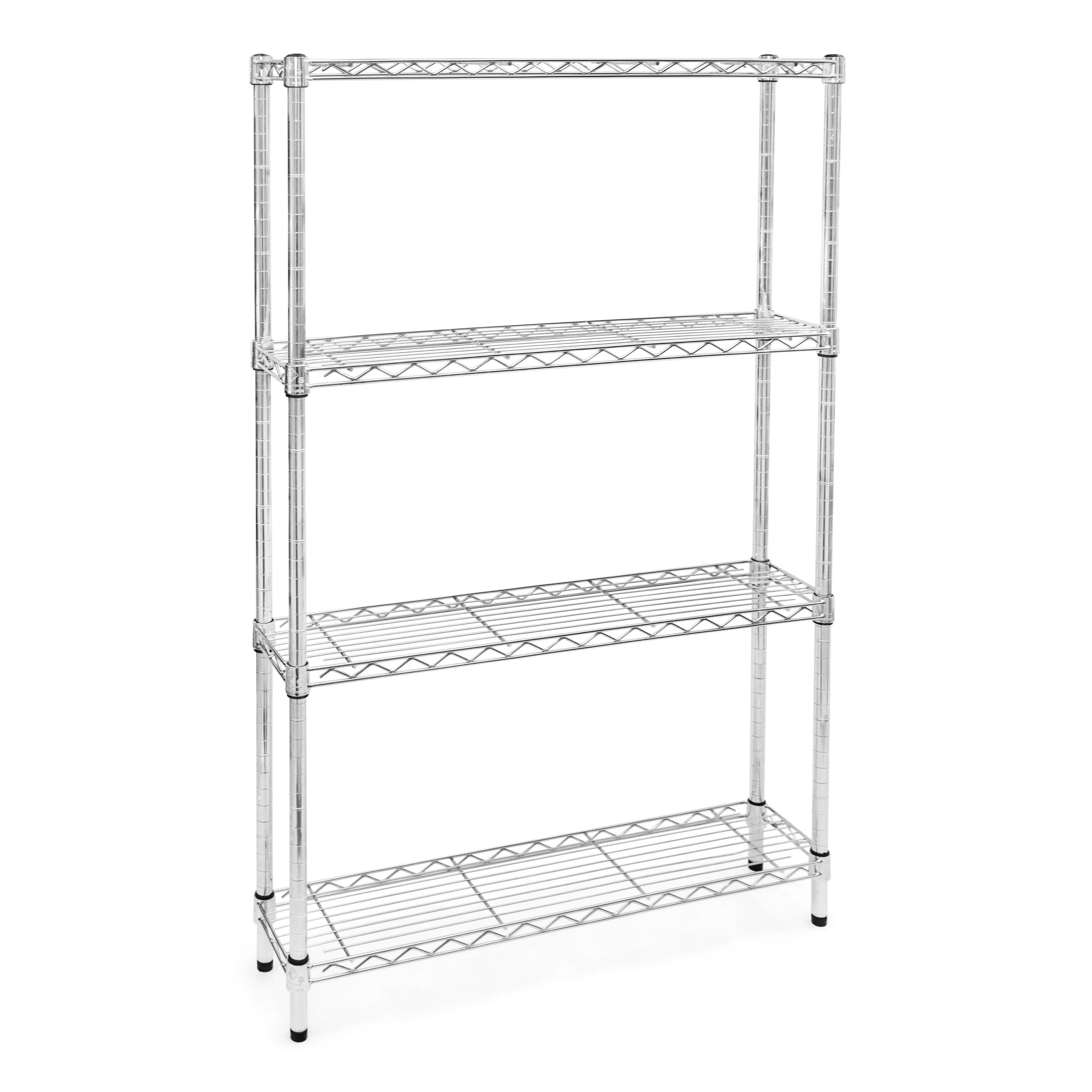 First-Class 8 quot d x 36 quot w Chrome Wire Shelving w 4 Shelves Classic