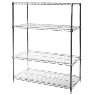 Exclusive 18 quot d x 42 quot w Chrome Wire Shelving w 4 Shelves Sustainable