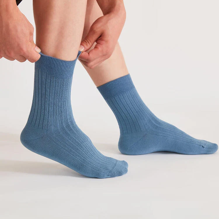 Natural MEN SOCKS MID DBL High-Grade
