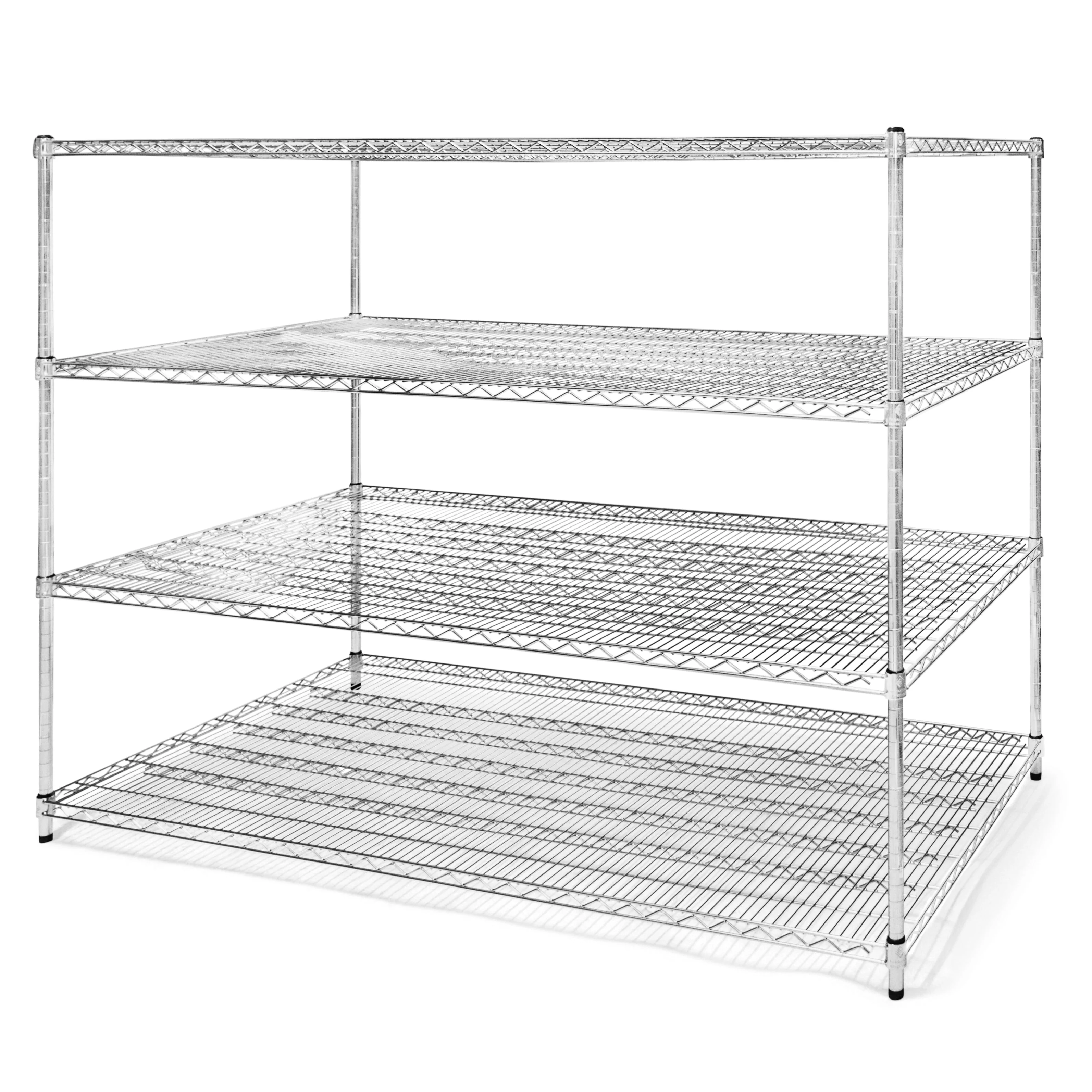User-Friendly 36 quot d x 72 quot w Chrome Wire Shelving w 4 Shelves Effective