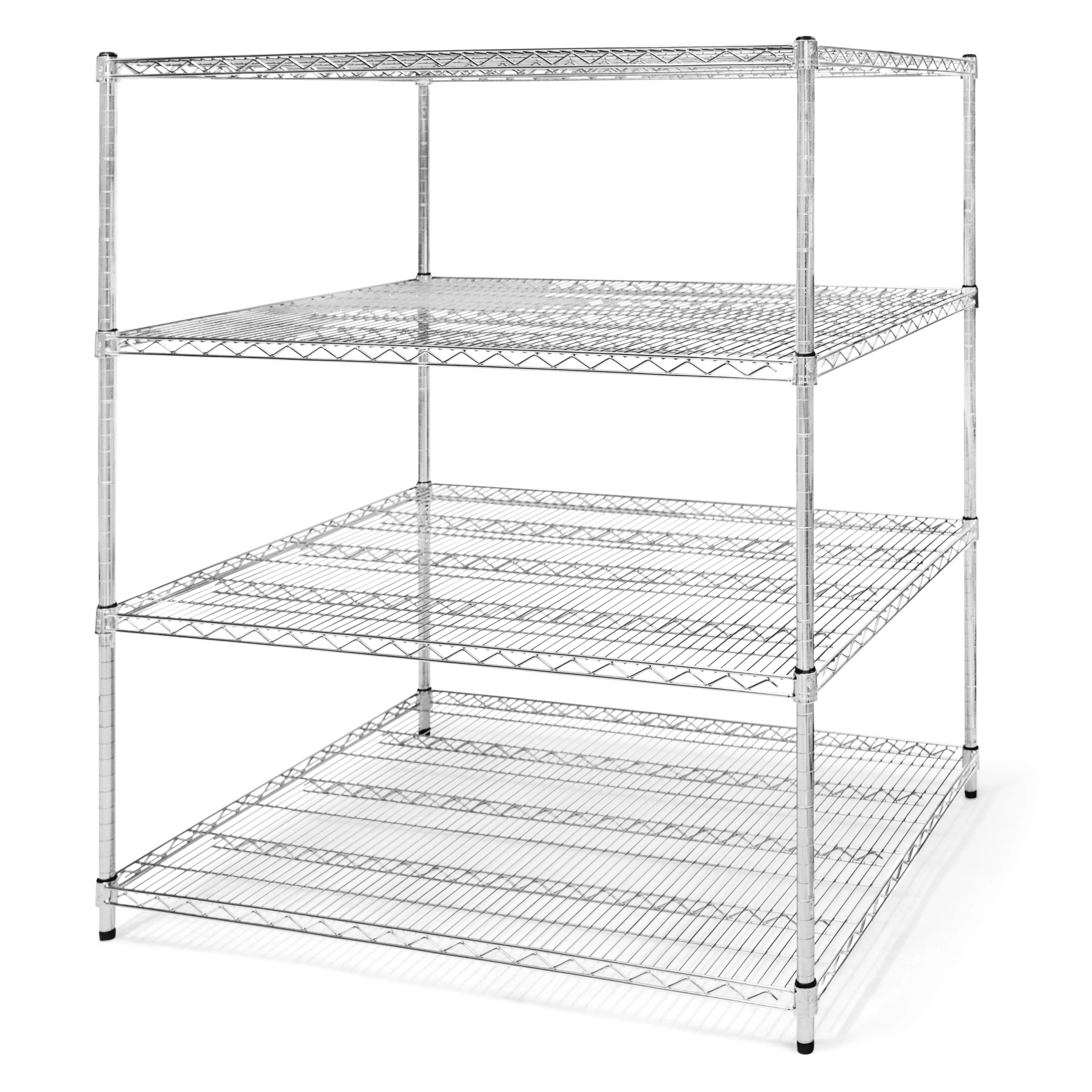 Eco-Friendly 30 quot d x 36 quot w Chrome Wire Shelving w 4 Shelves Superior