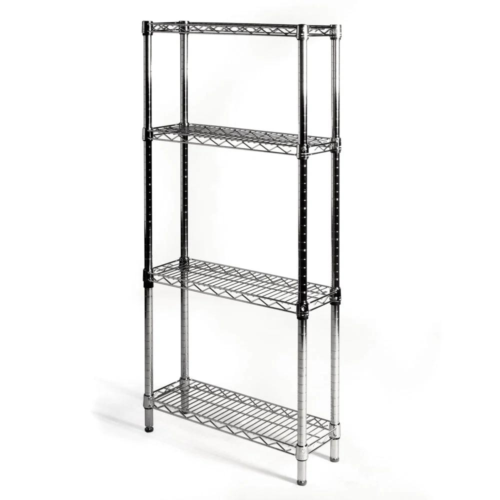 Healthy 10 quot d x 24 quot w Chrome Wire Shelving w 4 Shelves Expertly Made