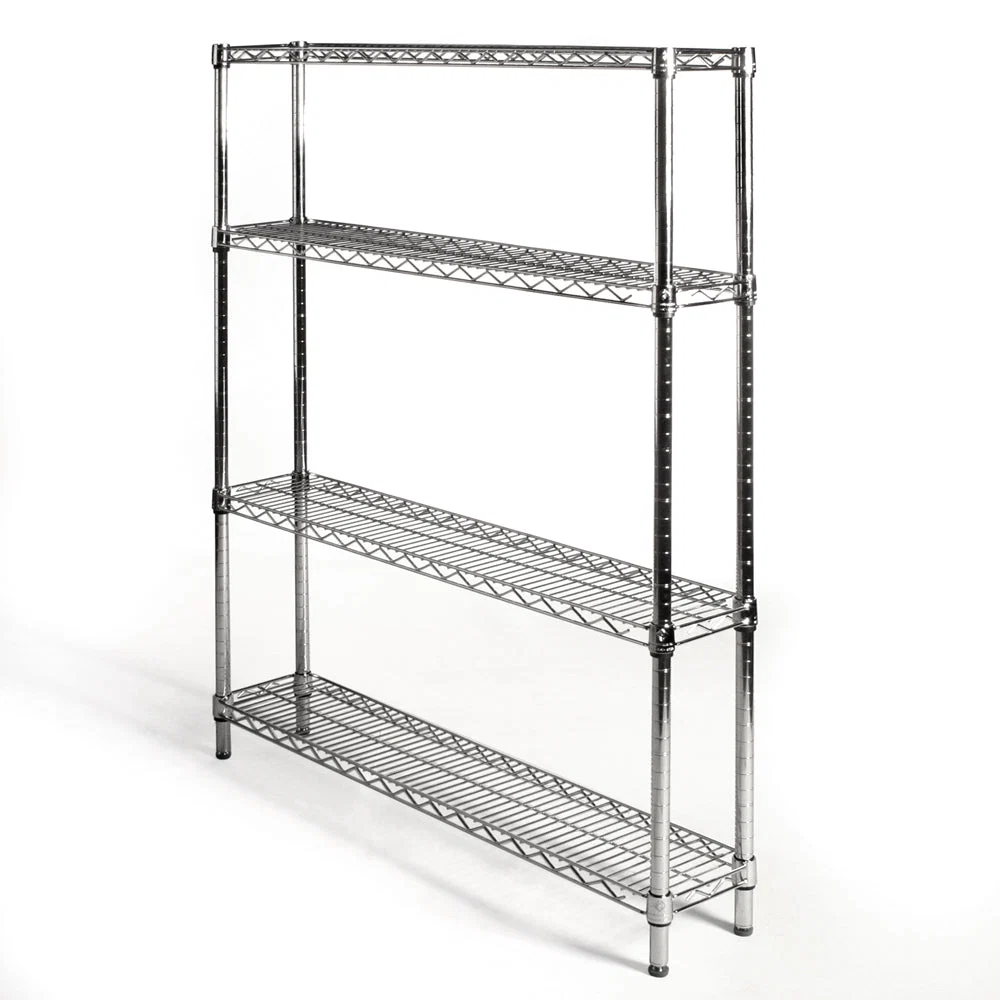 Pure 10 quot d x 36 quot w Chrome Wire Shelving w 4 Shelves Modern