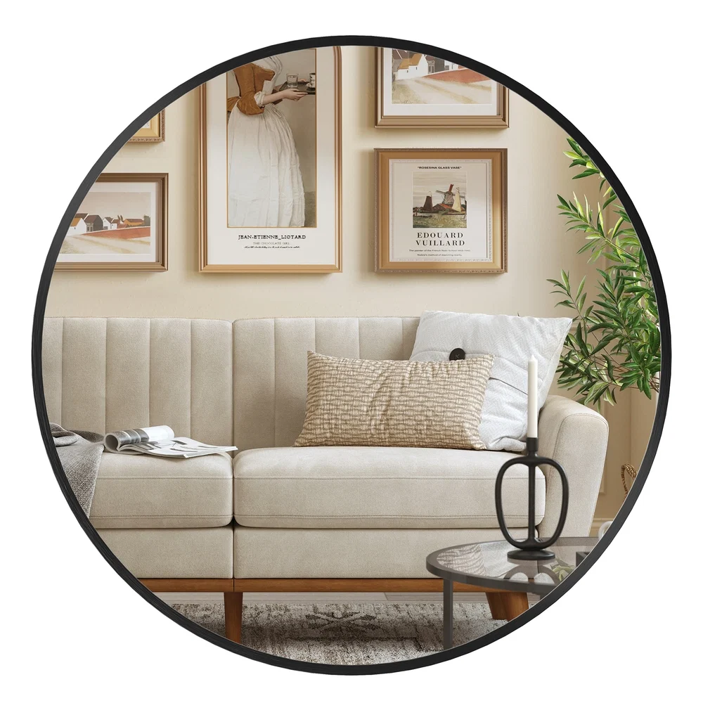 Functional SONGMICS Round Wall Mirror Reliable