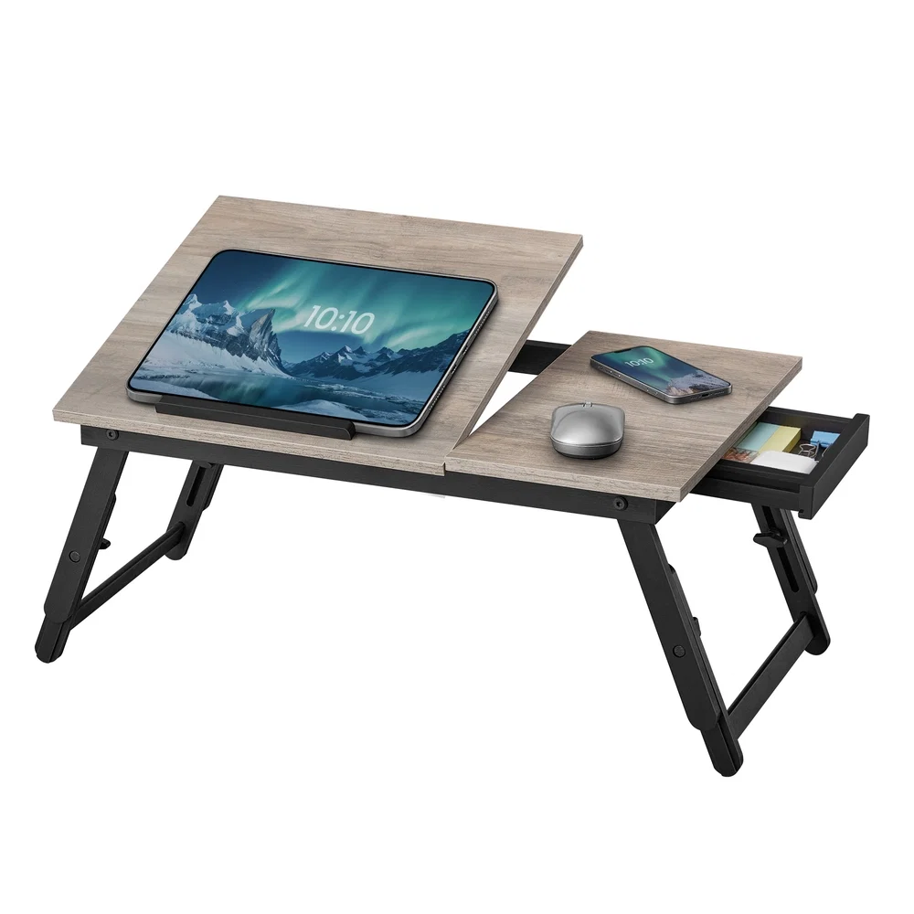 Organic SONGMICS Laptop Desk with Adjustable Legs and Tilting Top Sophisticated