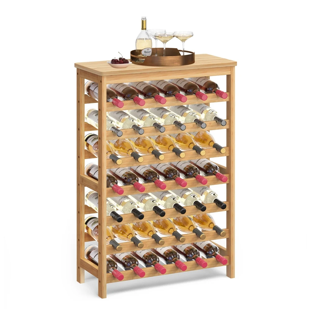 Excellent SONGMICS 7-Tier Wine Rack for 42 Bottles Refined