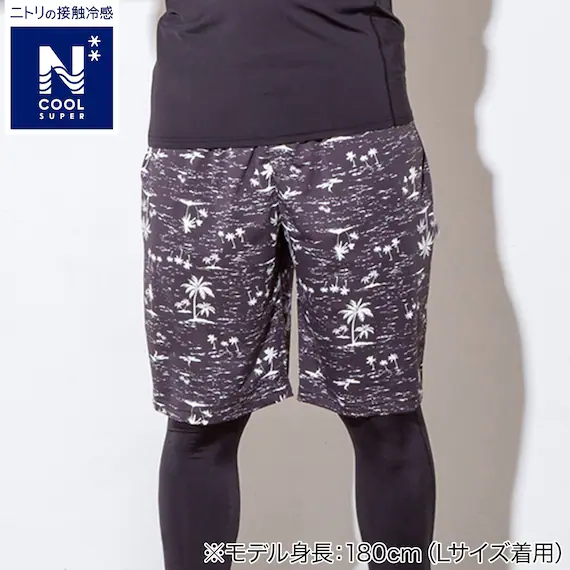 Detailed MENS SUPER COOL KNEE LENGTH ROOM PANTS NEP BK S Excellent