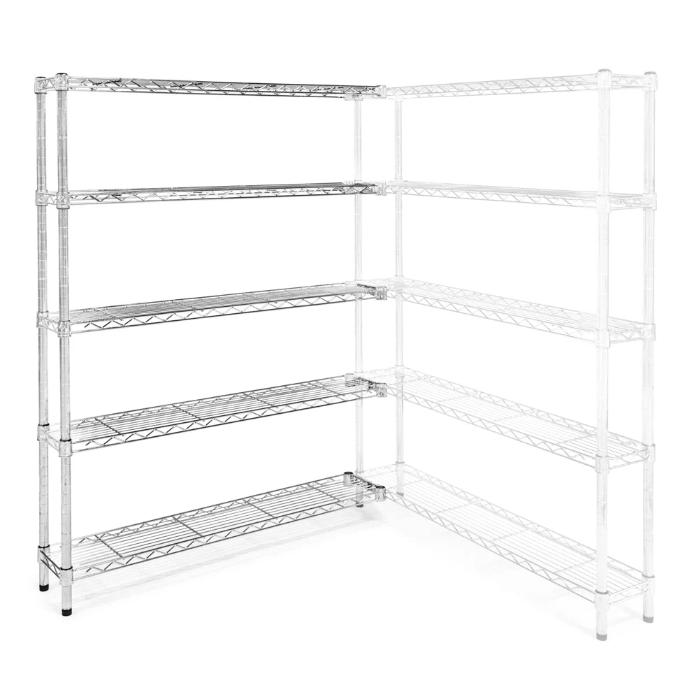 Official 8 quot d x 42 quot w Wire Shelving Add-On Units w 5 Shelves Certified