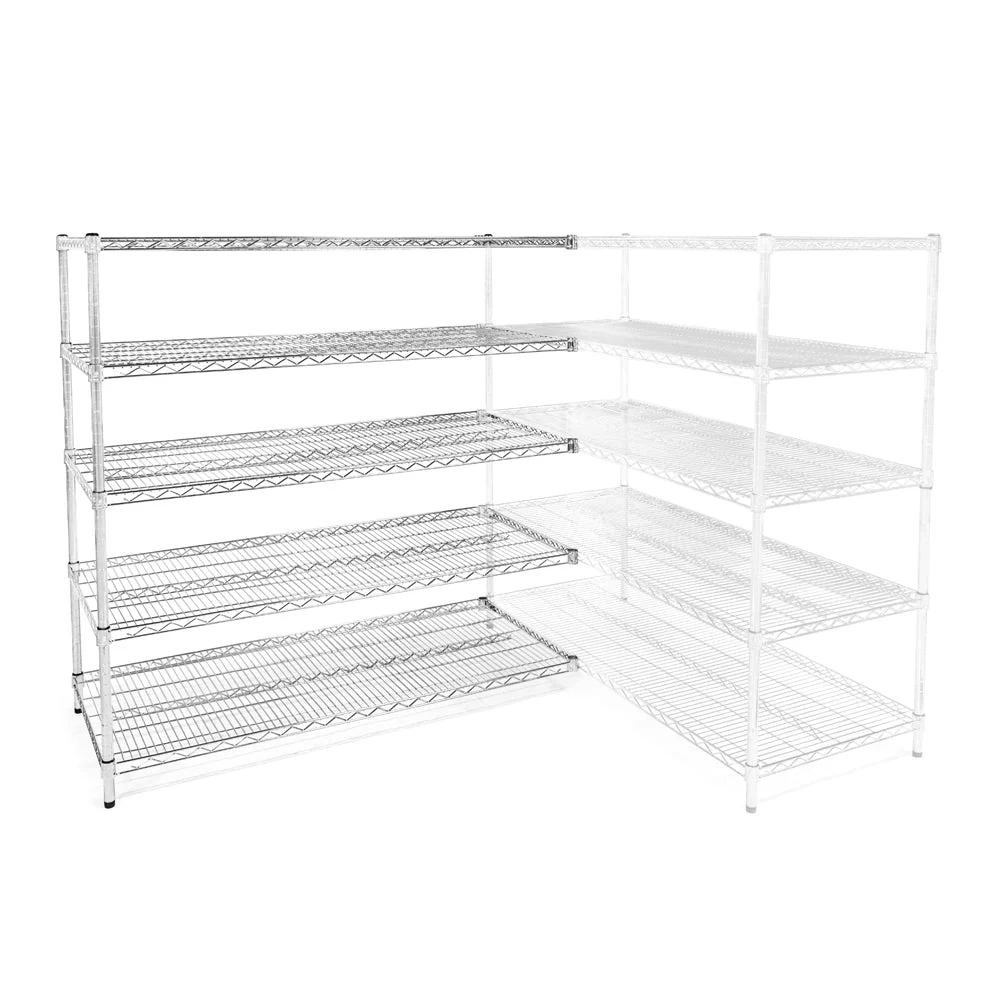 Reusable 36 quot d x 72 quot w Wire Shelving Add-Ons w 5 Shelves High-Grade