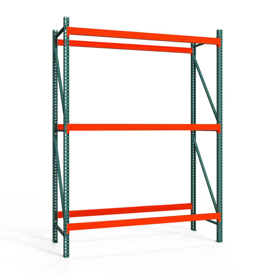 Relaxed 3-Tier Teardrop Pallet Rack Starter Units – Standard Duty – 36 quot d x 144 quot h High-End