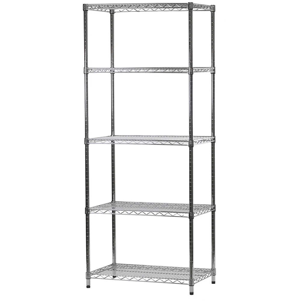 Prestigious 21 quot d x 30 quot w Chrome Wire Shelving w 5 Shelves Trusted
